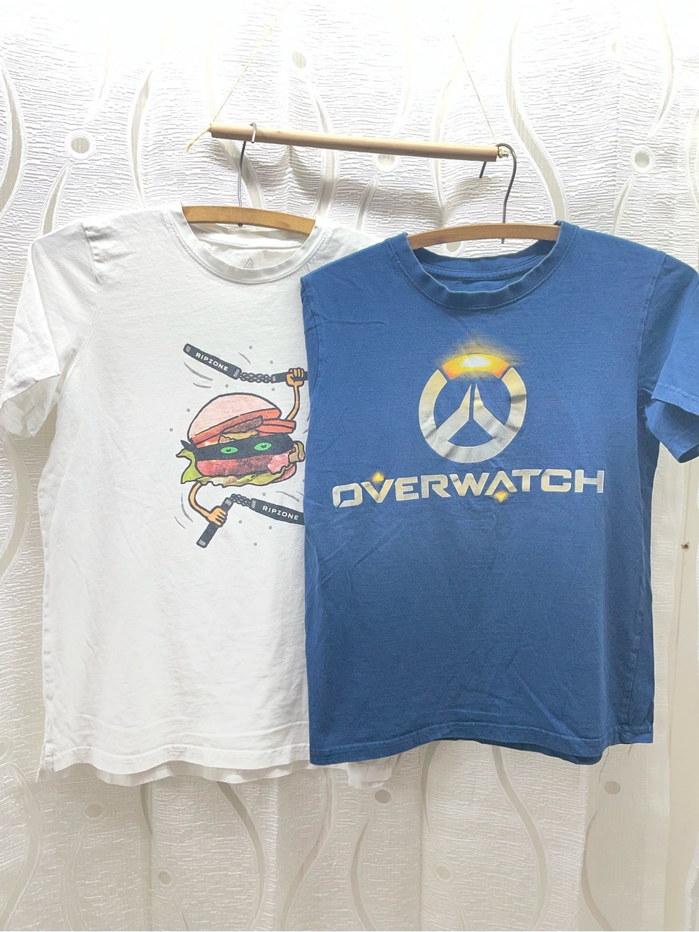 Ripzone Blizzard‎ T-Shirt Bundle Kids XL Blue White Excellent Overwatch Ninja